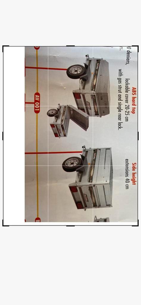 Daxara Erde aanhanger met ABS hardtop en zijverlaging, Auto diversen, Aanhangers en Bagagewagens, Gebruikt, Ophalen