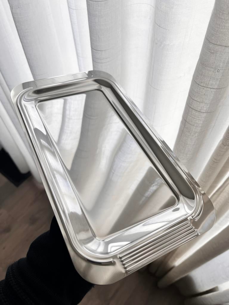 Guy Degrenne RVS dienbladen / trays (vintage), Overige materialen, Verzenden, Overige typen, Nieuw
