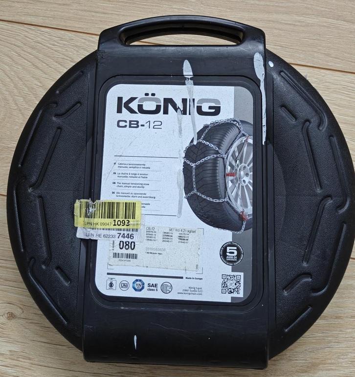 König CB-12 080 sneeuwkettingen, set van 2, Auto diversen, Sneeuwkettingen, Zo goed als nieuw, Ophalen of Verzenden