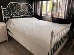 IKEA Leirvik bedframe 160x200 cm, Ophalen, Gebruikt, Wit, Tweepersoons