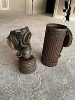 Duitse WO2 Gasmaskerbus met Masker, Ophalen of Verzenden, Overige soorten, Duitsland, Overige typen