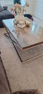 Moderne salontafel met glazen blad kensington  v richmond, Ophalen of Verzenden, Zo goed als nieuw, Modern, Rechthoekig
