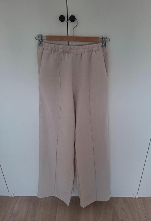 H&M beige broek xs / s 34 / 36 linnen / katoen / viscose, Kleding | Dames, Broeken en Pantalons, Zo goed als nieuw, Maat 36 (S)