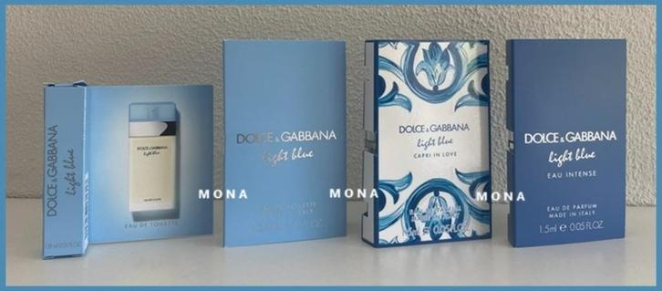 Lightblue pour Femme & Homme 2 setjes parfum samples, Sieraden, Tassen en Uiterlijk, Uiterlijk | Parfum, Nieuw, Verzenden