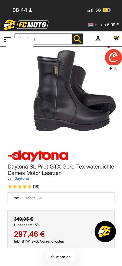 Daytona SL Pilot GTX Gore-Tex Dames Motor Laarzen, Tuin en Terras, Werkkleding, Zo goed als nieuw, Dames, Laarzen, Ophalen