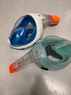 2 Snorkelmaskers - Volgelaatsmaskers, Watersport en Boten, Ophalen of Verzenden, Gebruikt, Snorkelmasker