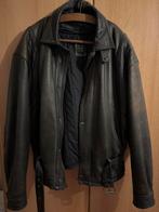 Zwarte leren jas - ECHT LEDER, Kleding | Heren, Jassen | Zomer, Ophalen of Verzenden, Gedragen, Maat 52/54 (L), Zwart