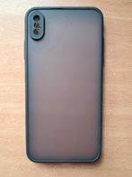 IPhone XS Max Telefoonhoesje Zwart met rode knopjes, Ophalen of Verzenden, Zo goed als nieuw, IPhone XS Max, Hoesje of Tasje