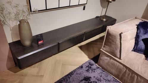 Tv-meubel donker hout met bronzen rand., Hobby en Vrije tijd, Overige Hobby en Vrije tijd, Nieuw, Ophalen