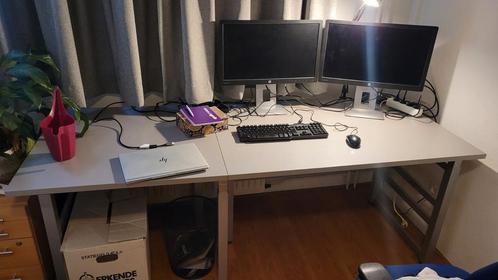 Hoekbureau  200x240cm  lange kant kan zowel links als rechts, Huis en Inrichting, Bureaus, Zo goed als nieuw, Bureau, In hoogte verstelbaar