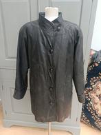 Zwarte Leren Vintage Winterjas maat 42, Ophalen of Verzenden, Gedragen, Maat 42/44 (L), Zwart