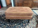 Hocker / poef bruin cognac oranje  Be pure home, Huis en Inrichting, Ophalen, Zo goed als nieuw, Rechthoekig