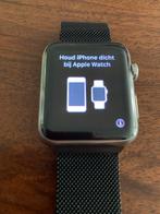 Apple watch RVS 42mm, Ophalen of Verzenden, Zo goed als nieuw, Zwart, IOS