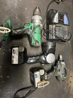 Hikoki/ Hitachi klopboormachine/ lamp/ slagmoersleutel, Ophalen of Verzenden, Gebruikt, Boor- en Schroefmachine, Variabele snelheid