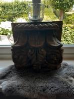 Zware houten poer/ ornament, woonaccesoire., Huis en Inrichting, Ophalen, Zo goed als nieuw, Minder dan 25 cm, Groen