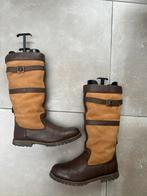 HUMAN NATURE BONT GEVOERDE HOGE BRUINE LEREN LAARZEN MAAT 43, Kleding | Heren, Schoenen, Bruin, Boots, Ophalen of Verzenden, Zo goed als nieuw