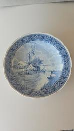 Delfts Blauw Bord Boch - Molenlandschap, Ophalen