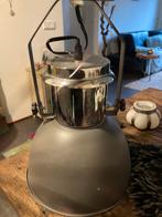 Mooie grijze lamp met chrome details, Huis en Inrichting, Lampen | Hanglampen, Ophalen of Verzenden, Gebruikt, Metaal, Minder dan 50 cm