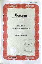 Oude aandelen Veneta, Postzegels en Munten, Aandelen en Waardepapieren, 1950 tot 1970, Ophalen of Verzenden, Aandeel