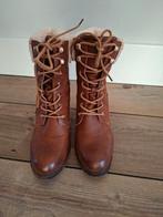 Z.g.a.n. dames camel kleur enkellaarsjes Jumex, mt 39,, Ophalen of Verzenden, Zo goed als nieuw, Bruin