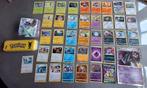 38 pokemon kaarten,1 groote kaart, 1 boekje en pokemon bakje, Ophalen of Verzenden, Zo goed als nieuw, Meerdere kaarten