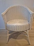 Rieten stoel, Huis en Inrichting, Stoelen, Ophalen, Gebruikt, Wit, Eén