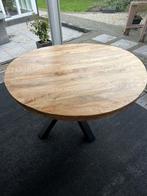 Mangohouten Eettafel - 130cm, Huis en Inrichting, Tafels | Eettafels, Ophalen, 100 tot 150 cm, Rond, Zo goed als nieuw
