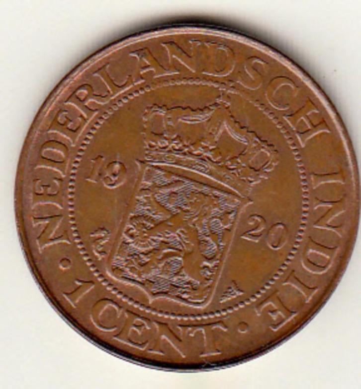 Ned. Indië -1 cent 1920 P+ HOGE kwaliteit -KM#315, Postzegels en Munten, Munten | Nederland, 1 cent, Koningin Wilhelmina, Verzenden