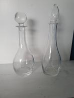 Twee glazen karaffen, Glas, Overige stijlen, Glas of Glazen, Zo goed als nieuw