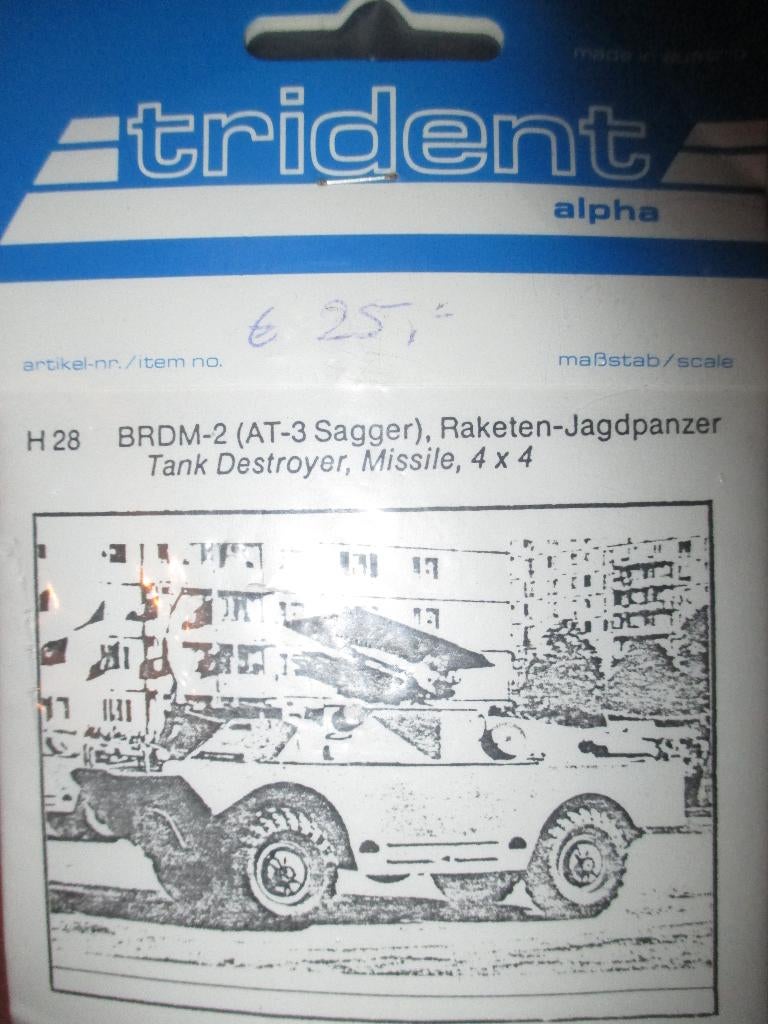 BRDM2 AT3 Sagger Rocket launcher - Trident, Hobby en Vrije tijd, Modelauto's | 1:87, Nieuw, Bus of Vrachtwagen, Rietze, Ophalen of Verzenden