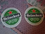 2 x Grote Heineken viltjes 32 cm. doorsnede, Verzamelen, Biermerken, Ophalen of Verzenden, Nieuw, Viltje(s), Heineken