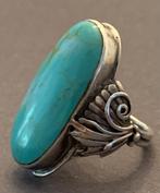 Bohemian Zilveren Ring met Turquoise 925, Zilver, Ophalen