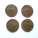 4 x Verenigd Koninkrijk 1 farthing, 1954-1956, Ophalen of Verzenden, Overige landen, Setje
