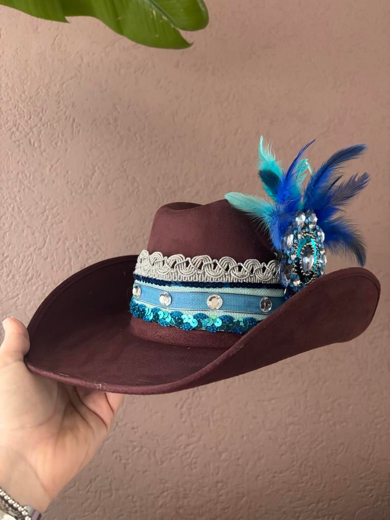 Cowboyhoed voor festival, Ophalen of Verzenden, Zo goed als nieuw, One size fits all, Hoed