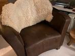 Lederen fauteuil, Huis en Inrichting, Fauteuils, Ophalen of Verzenden, Zo goed als nieuw, 100 tot 125 cm, Leer