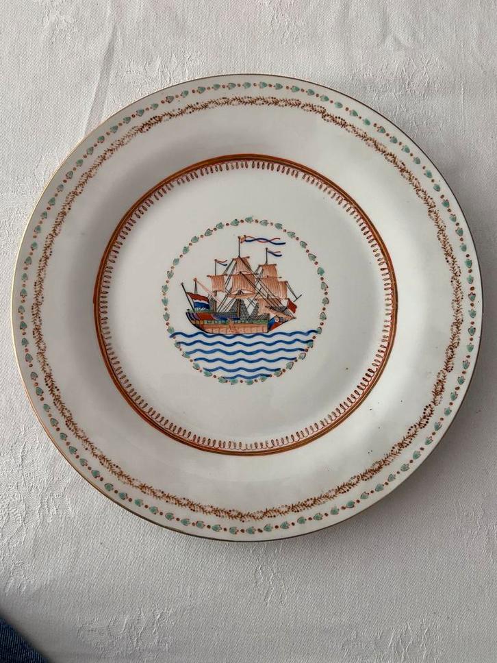 Antieke handbeschilderde borden, Antiek en Kunst, Antiek | Wandborden en Tegels, Ophalen of Verzenden