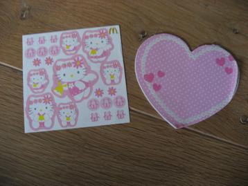Hello Kitty stickers en memo hartjes blok beschikbaar voor biedingen