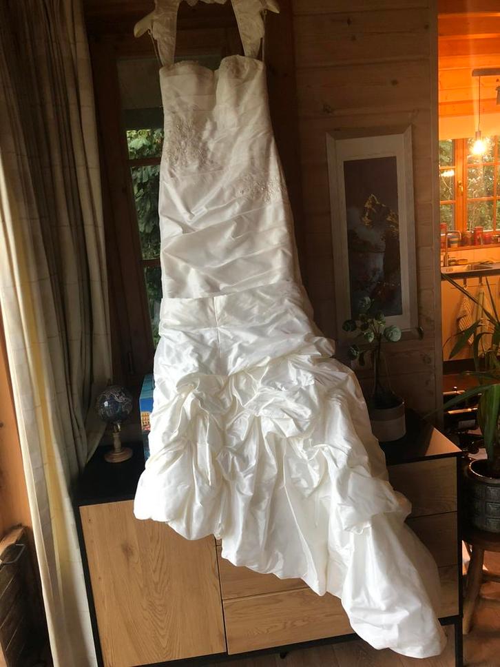 Trouwjurk maat 38, Kleding | Dames, Trouwkleding en Trouwaccessoires, Zo goed als nieuw, Trouwjurk, Wit, Ophalen of Verzenden
