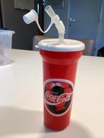 Jaren ‘90 Coca Cola drinkbeker met rietje, herbruikbaar, Ophalen of Verzenden, Nieuw, Gebruiksvoorwerp