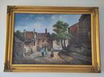Olieverf Schilderij H. Hart, Antiek en Kunst, Kunst | Schilderijen | Klassiek, Ophalen