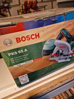 Bosch PKS 55 A cirkelzaag, Doe-het-zelf en Verbouw, Cirkelzaag, Ophalen of Verzenden, Zo goed als nieuw, 30 tot 70 mm