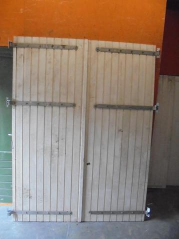 Houten openslaande garagedeuren, 172,5 x 229,5 (nr. GG4100A) beschikbaar voor biedingen