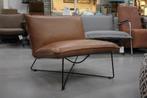Luxe fauteuil EARL Jess design metaal leer bruin naturel, Huis en Inrichting, Fauteuils, Ophalen, 75 tot 100 cm, Zo goed als nieuw