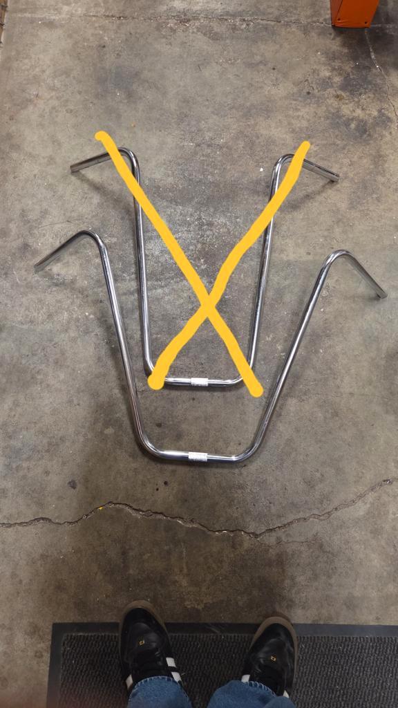 1 x ape hanger handlebar stuur 22mm dikte RUILEN, Fietsen en Brommers, Fietsen | Cruisers en Lowriders, Zo goed als nieuw, Cruiser