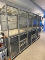 12 kooien Aluminium, Dieren en Toebehoren, Ophalen of Verzenden, Zo goed als nieuw, Hout, Broedkooi of Kweekkooi