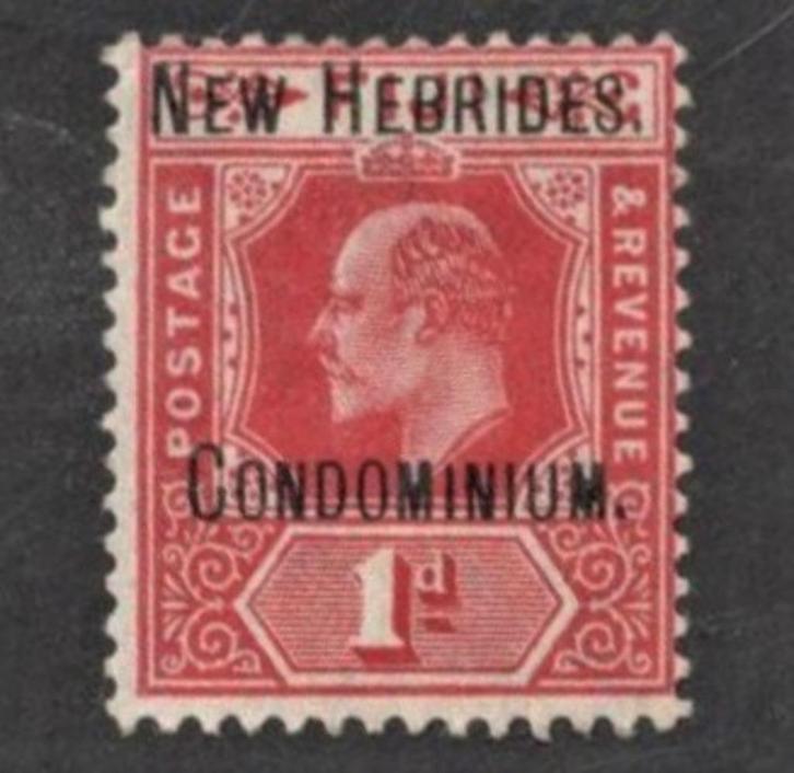 1908 1d-NEW HEBRIDES Brits/Frans-koloniaal condominium, Postzegels en Munten, Postzegels | Oceanië, Postfris, Ophalen of Verzenden