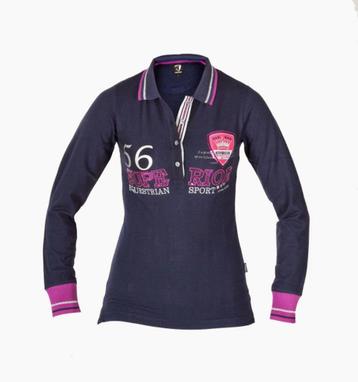Cyclam Horka Sparkle blauw/roze polo lange mouwen maat S beschikbaar voor biedingen
