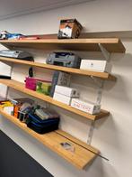 4 mooie houten plaken met plakken dragers en muur bevestig., Huis en Inrichting, Woonaccessoires | Wandplanken en Boekenplanken