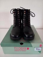 Nieuwe Zwarte Leren Veterboots Mt.40 'TWODAY', Zwart, Ophalen of Verzenden, Nieuw, TWODAY