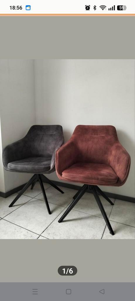 4 Industriële Eetkamerstoelen - Groen & Bruin, Antiek en Kunst, Antiek | Meubels | Stoelen en Banken, Ophalen